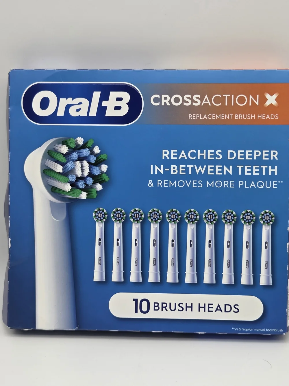 Oral-B Replacement Brush Heads CrossAction X 10 Pack
